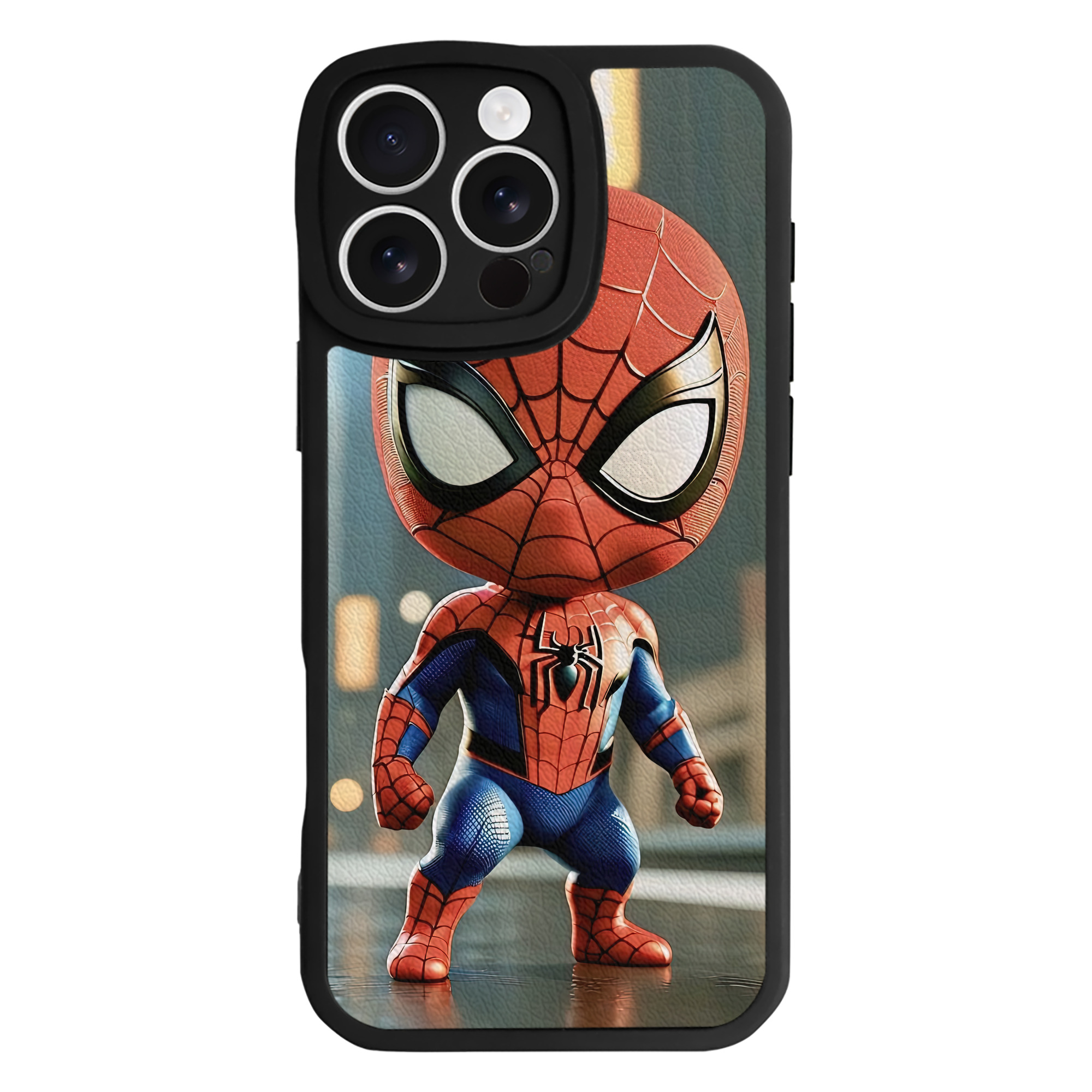 Spider Man スパイダーマン 【iPhone 16シリーズ対応】シリコンスマホケース（レザー調） 材質：シリコン